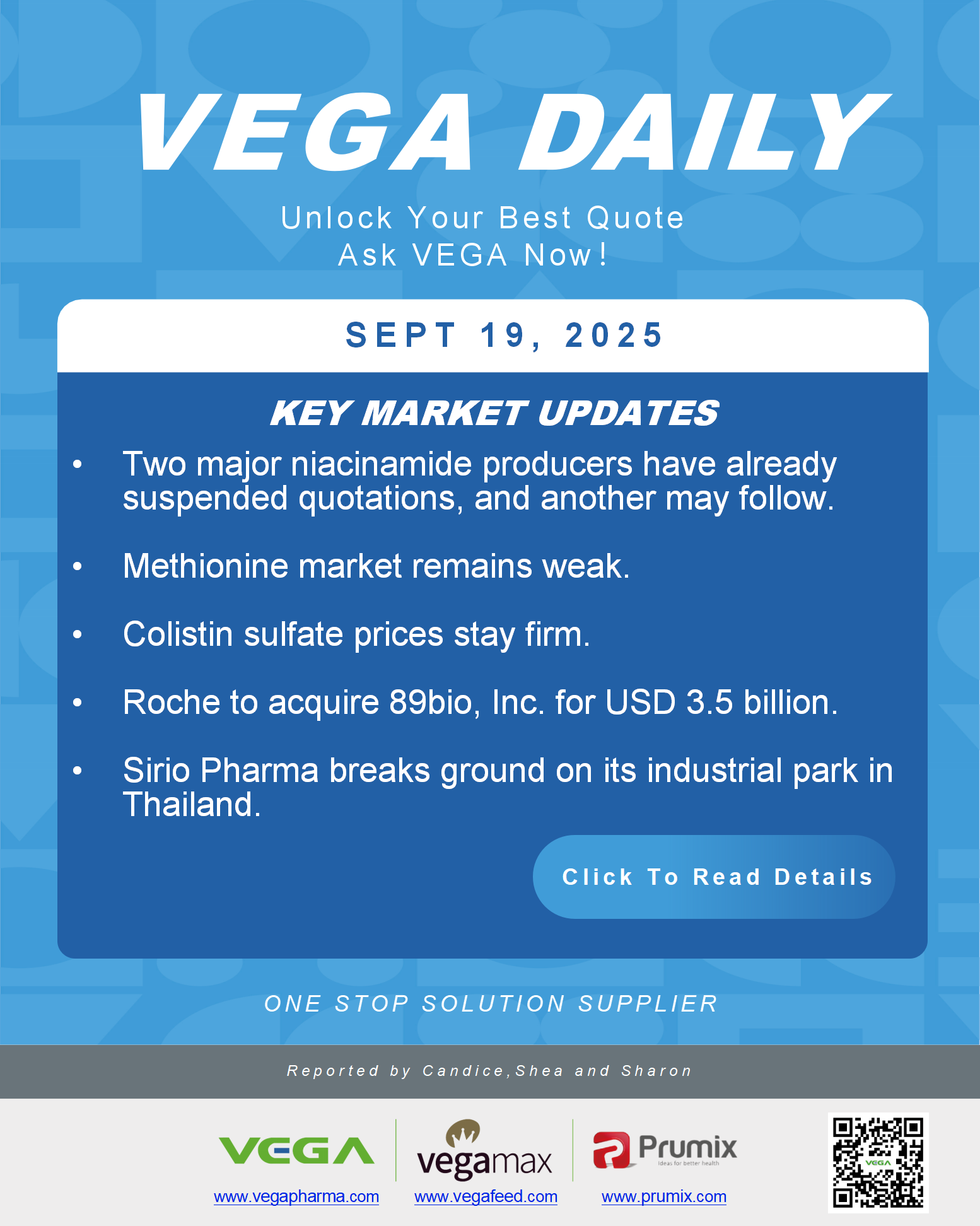 VEGA Daily Dated on September 19th 2025 Vitamin Amino Acid APl Food Additives.png